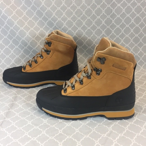 timberland euro hiker shell toe black and gold